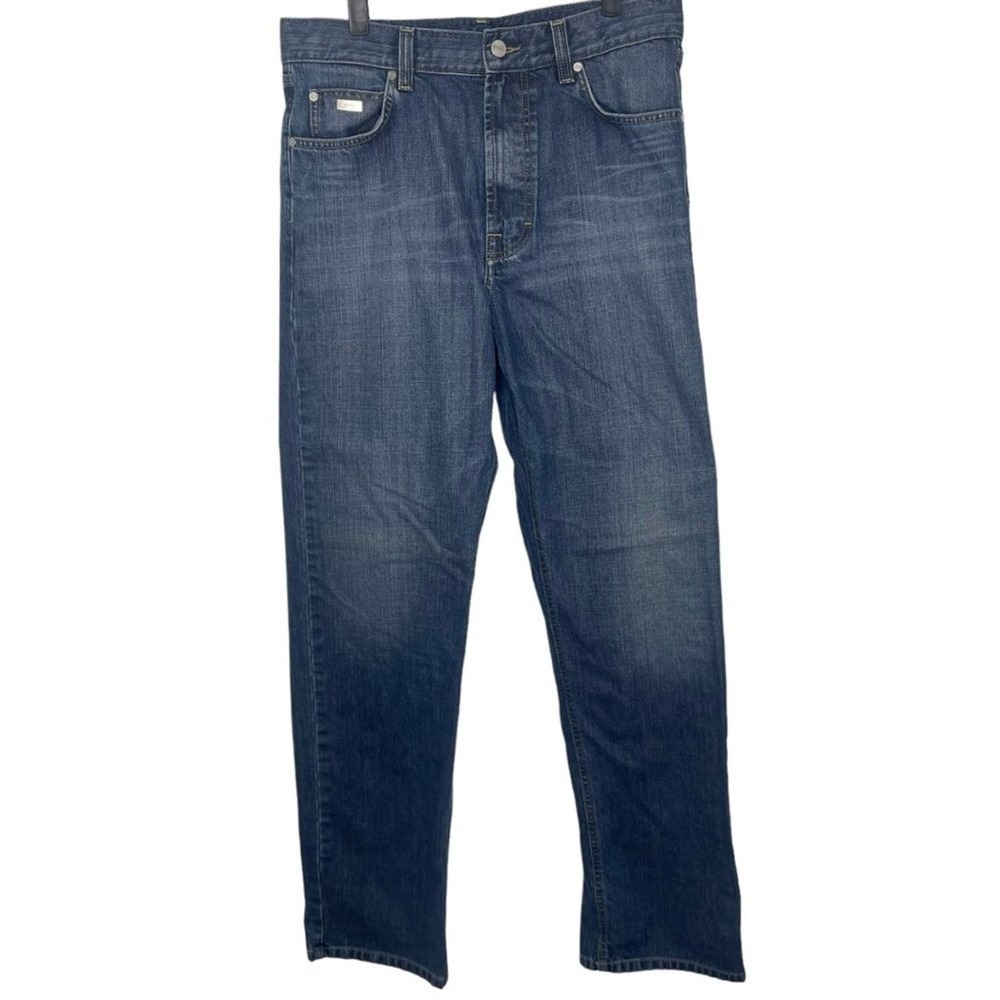 Boss Hugo Boss Mens Jeans Size 34 Denim Blue Medium Wash Straight Leg 34x34